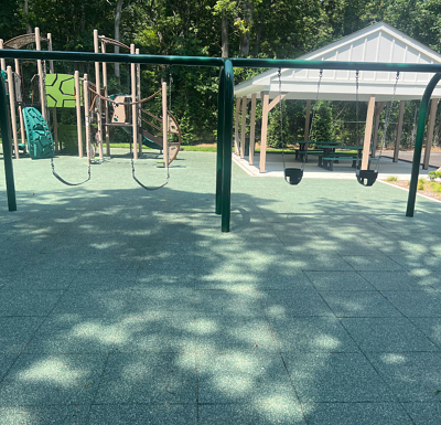 Swing set, playground