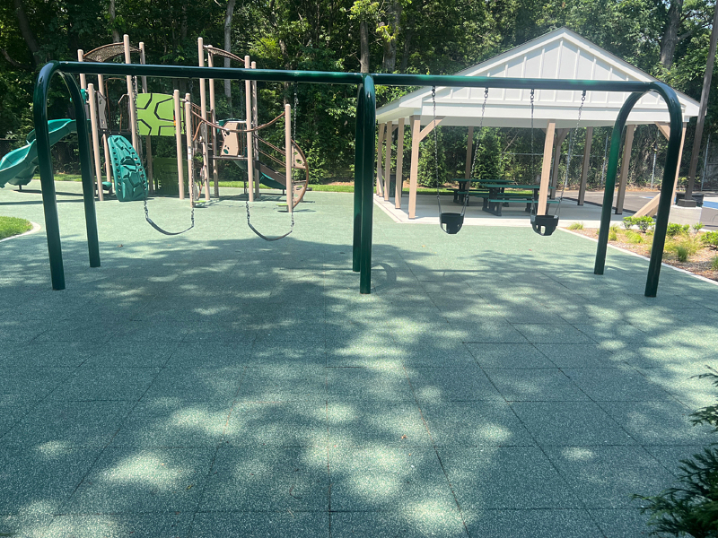 Swing set, playground